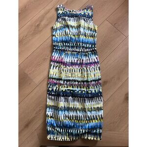 Barneys New‎ York Sleeveless Dress Abstract Print Sheath Cocktail Party